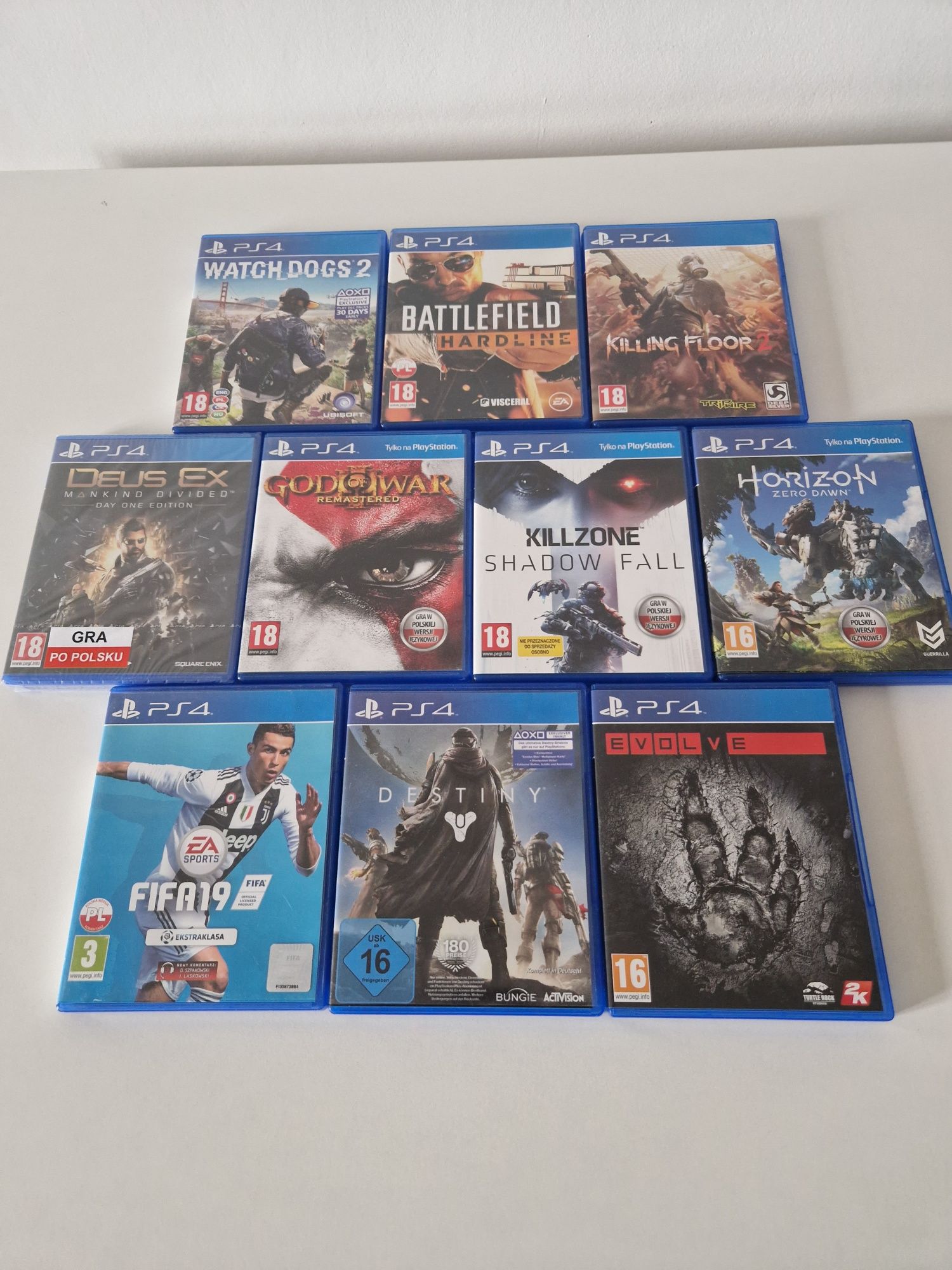 Ps4 + 10 gier + pad zestaw playstation 4 konsola 500gb + gry