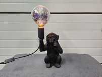 Lampa stołowa biurkowa Monkey małpa czarna generator gwiazd zorza