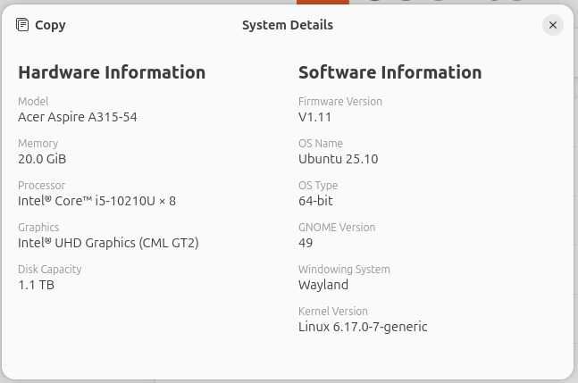 Portátil Acer Aspire 3 N19c1 i5-10th A315-54