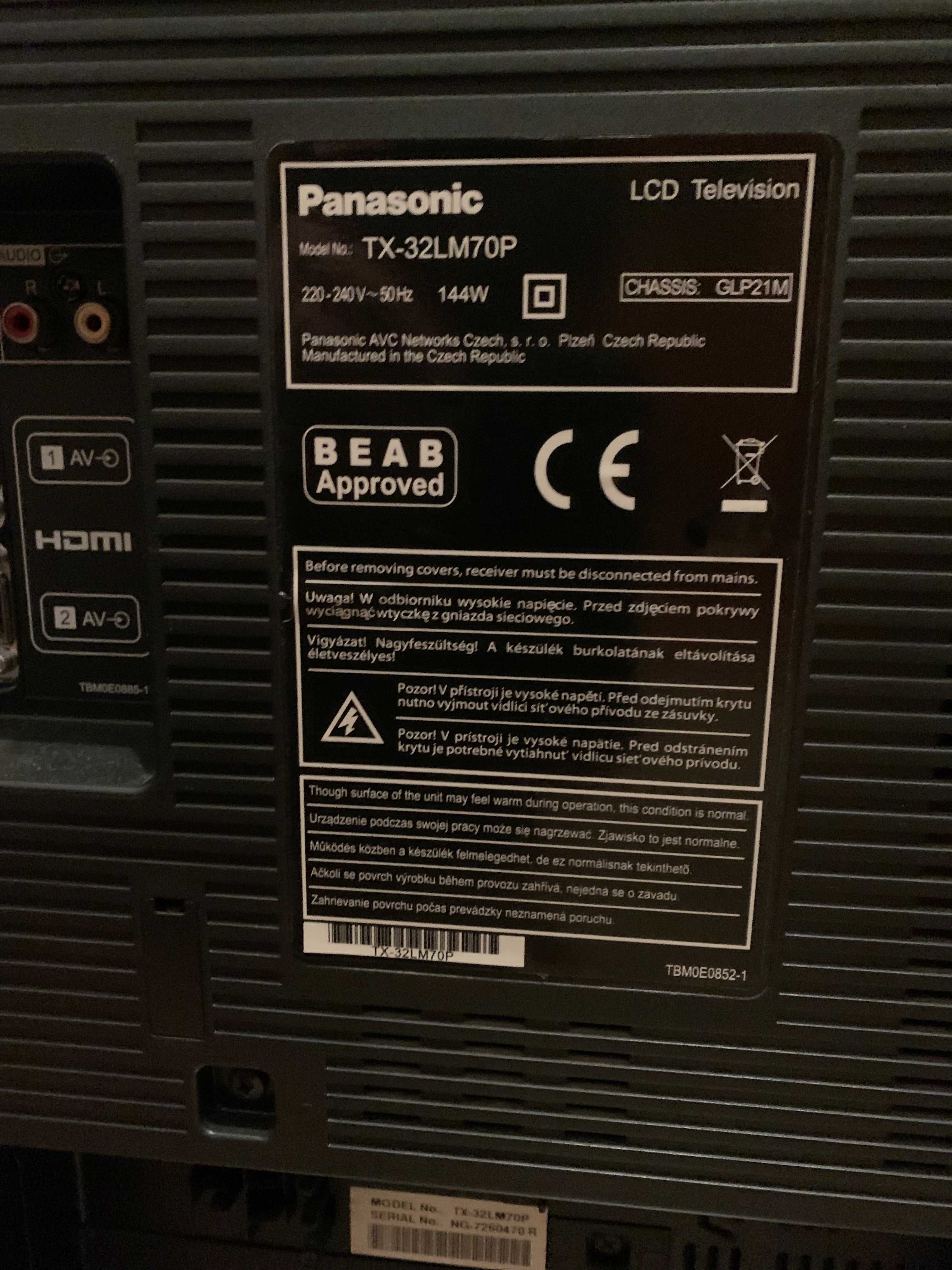 Panasonic Telewizor model:TX-32LM70P serii VIERA 32"