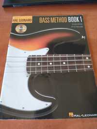 Livro de baixo elétrico Hal Leonard Bass Method Book 1 (com CD)