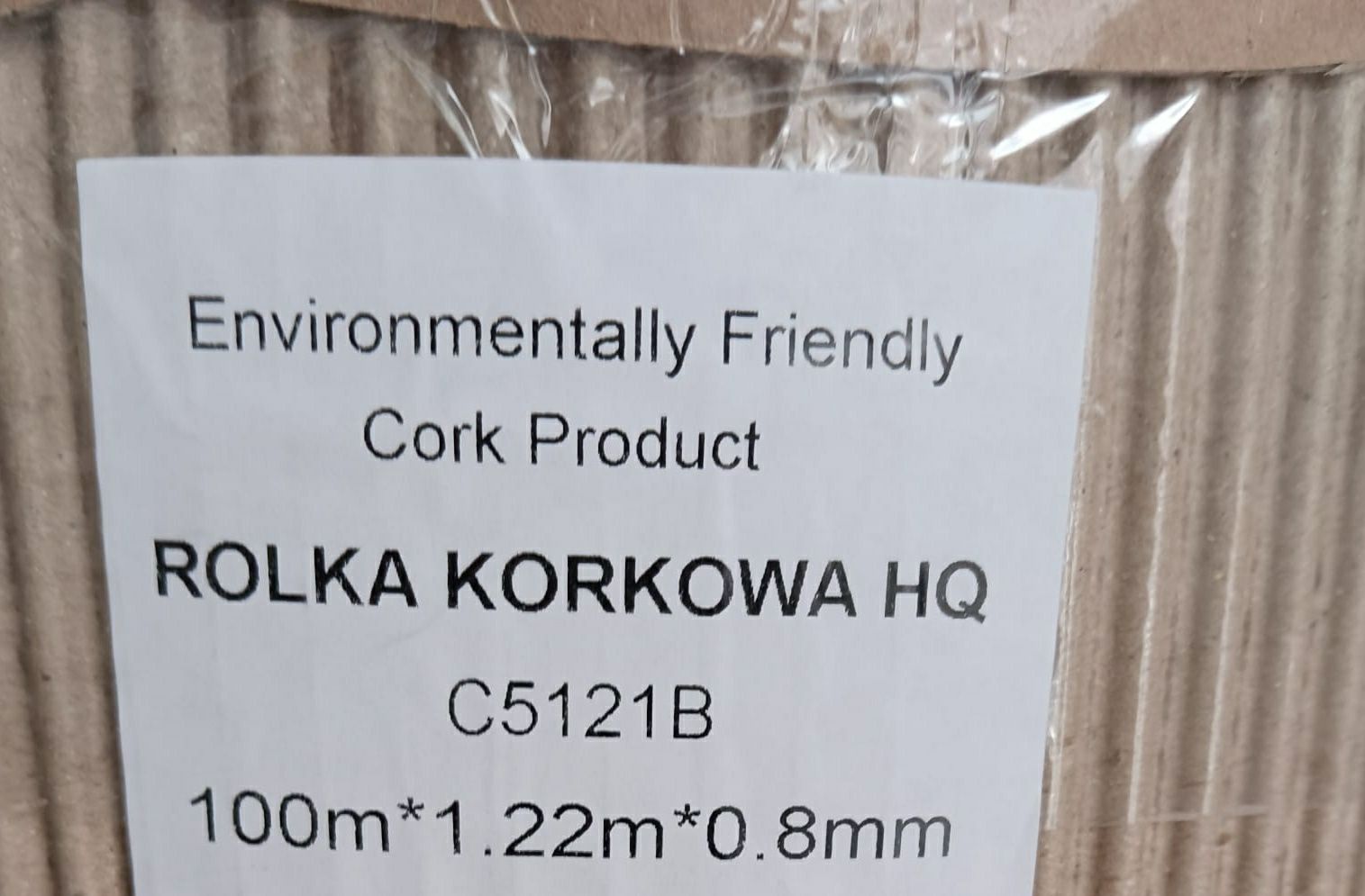 Podkład pod panele, korek w rolce, podkład HQ 0,8mm x 1,22m x 100m