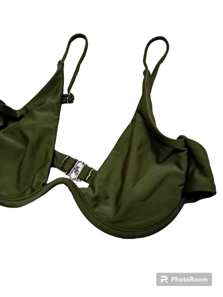 Góra od stroju kąpielowego bikini M 38 zaful zielona khaki