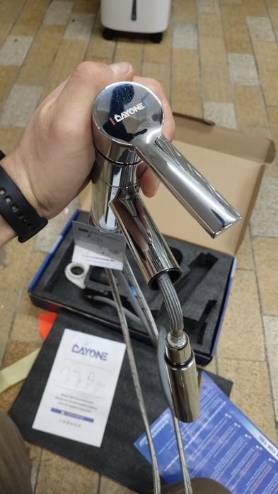 Bateria kuchenna dayone 2 w 1 z prysznicem wyciąganym elastyczny