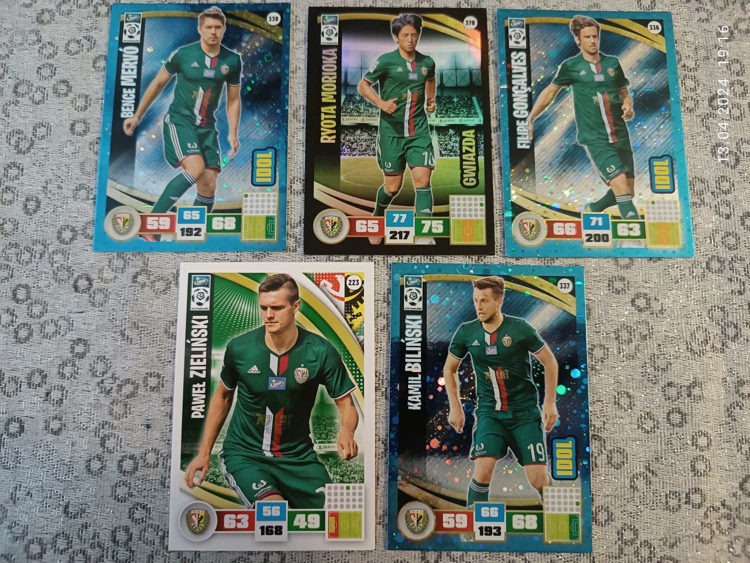 Karty ekstraklasa 2016 Śląsk Wrocław 2017 panini