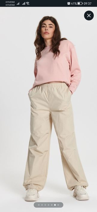 Бавовняні штани парашути вільного крою