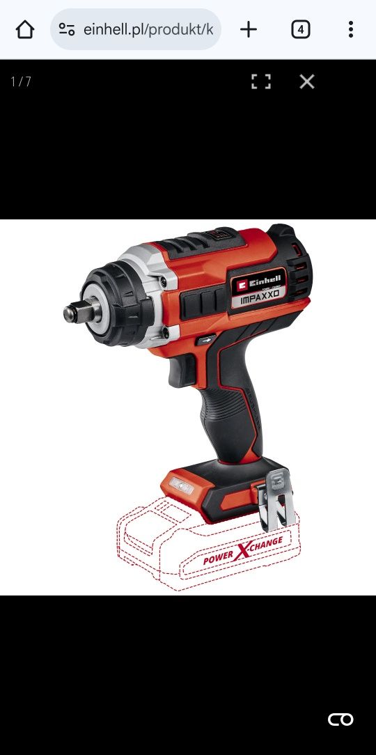 Einhell klucz udarowy IMPAXXO 18/400