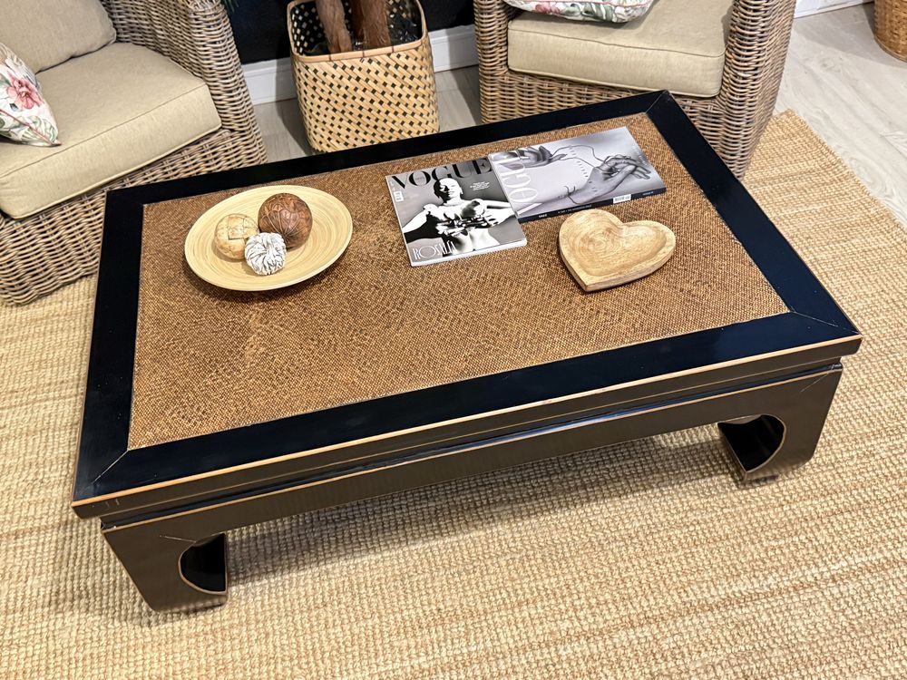 mesa, centro, grande, apoio, aparador, oriental, indonésia, rustica