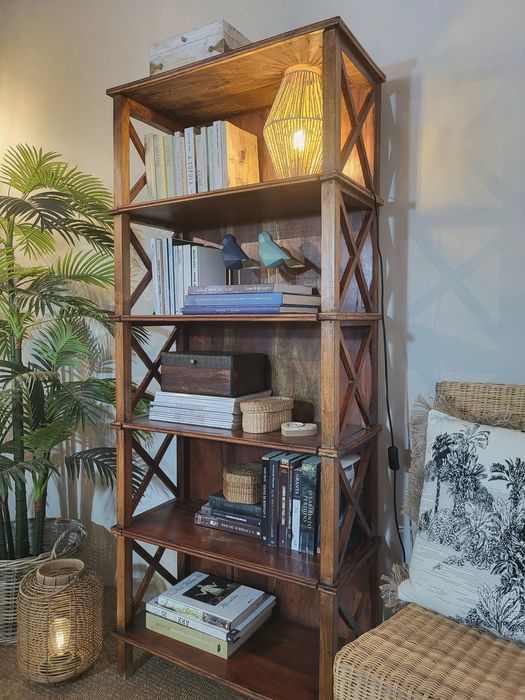 estante, livreiro, prateleiras, oriental, Arboretto, rustico