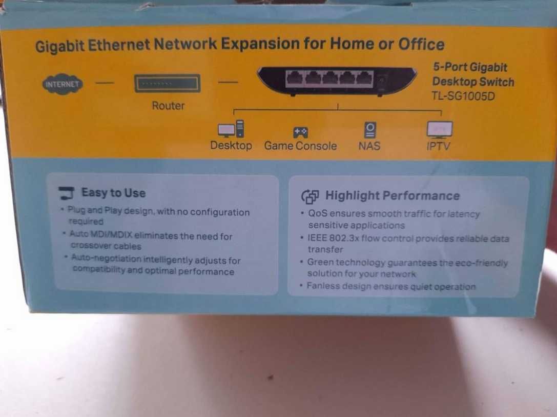 Gigabit Ethernet Network Expansion for home or office.