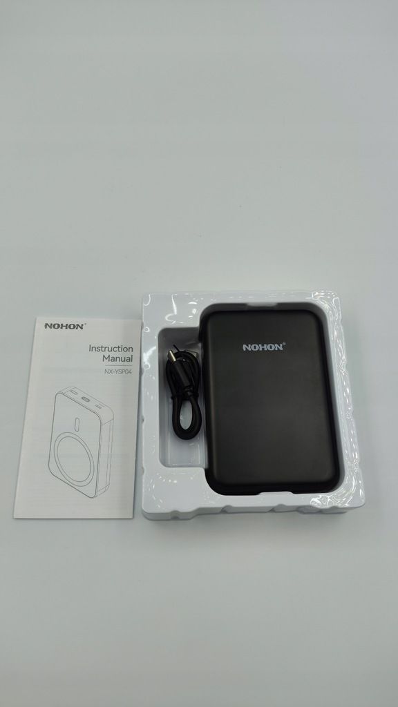 powerbank nohon 10000MAH CZARNY magnetyczny szybkie ładowanie