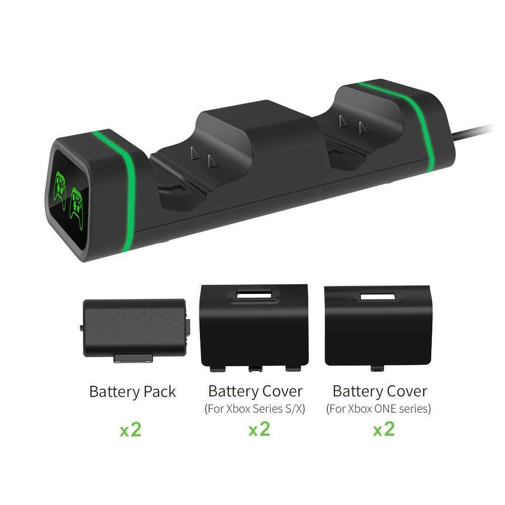 Xbox One/Xbox Series X 2 акумулятори, зарядна база, кришки