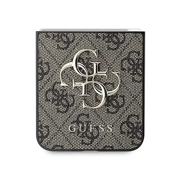 Etui Guess Leather 4G Metal Logo na Samsung Galaxy Z Flip 6 - brązowe