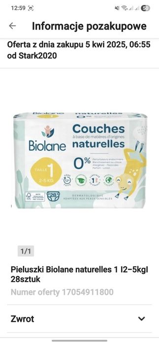 10 opakowań 280 szt Pieluszki Biolane naturelles 1 I2-5kgI 28 sztuk