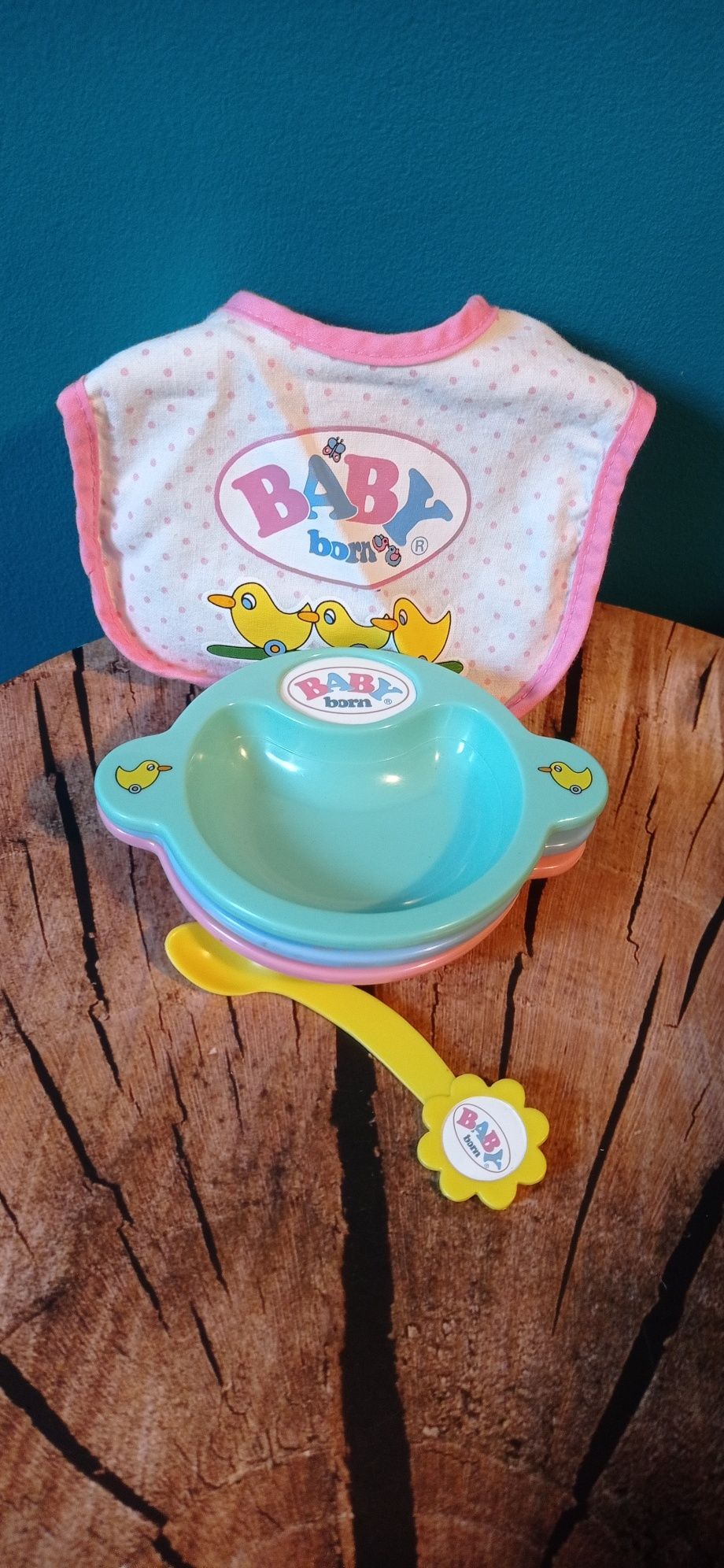 Zapf Creation Baby Born zestaw do karmienia 3 miseczki, łyżka, śliniak