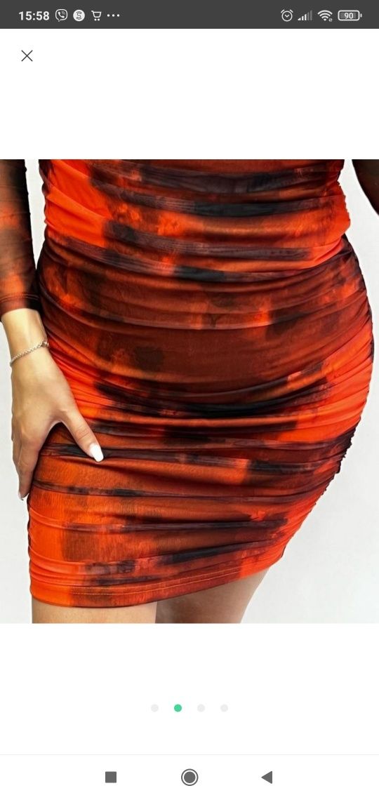 Сукня вогнянистого кольору бренду Shein