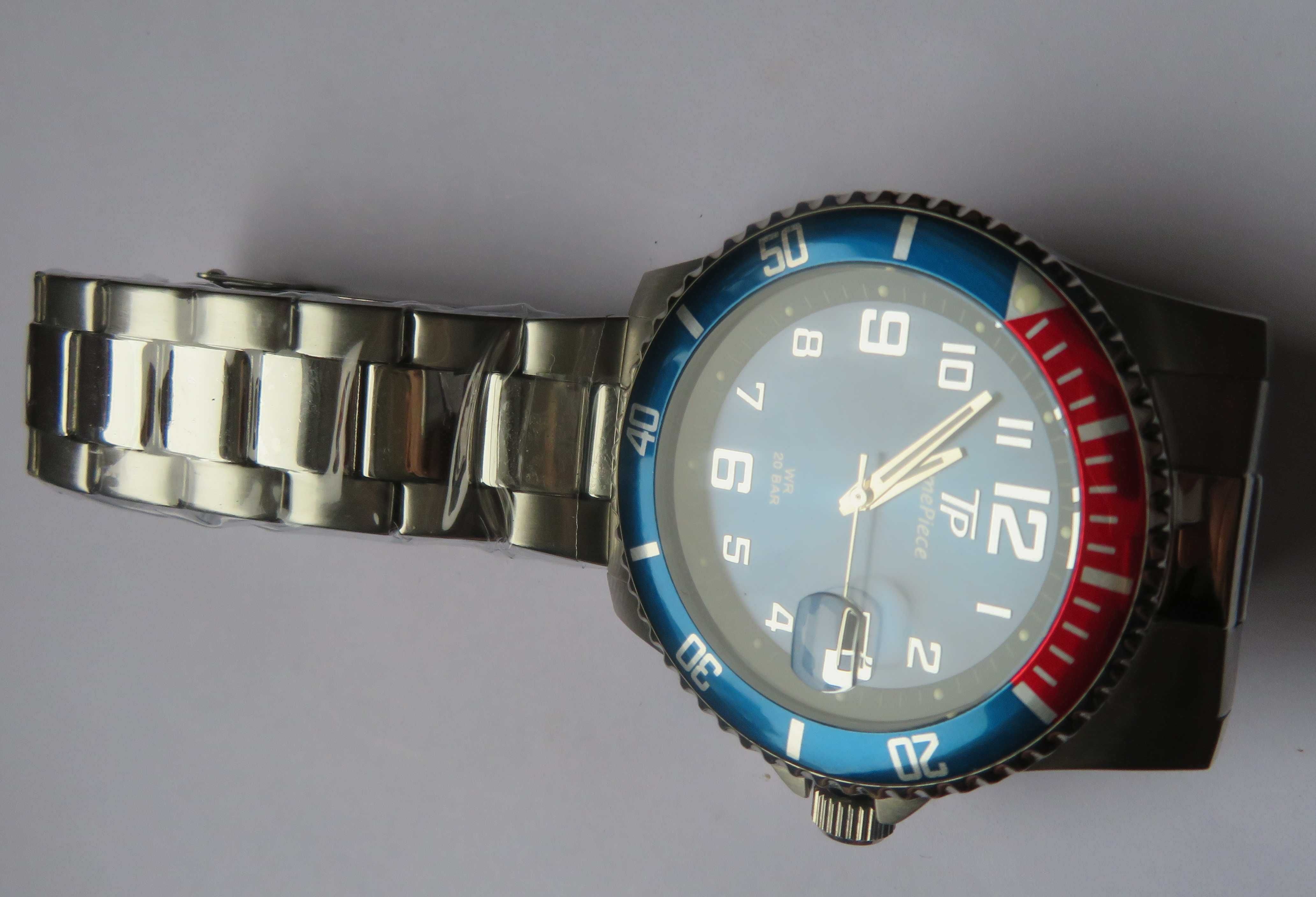 zegarek diver  stalowy 20 bar  niebieski