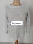 Sweter H&M jasny szary beżowy S/36 moher moherowy na jesień jesienny