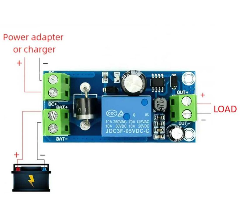 Модуль аварійного перемикання живлення YX850 для DC 5V-48V