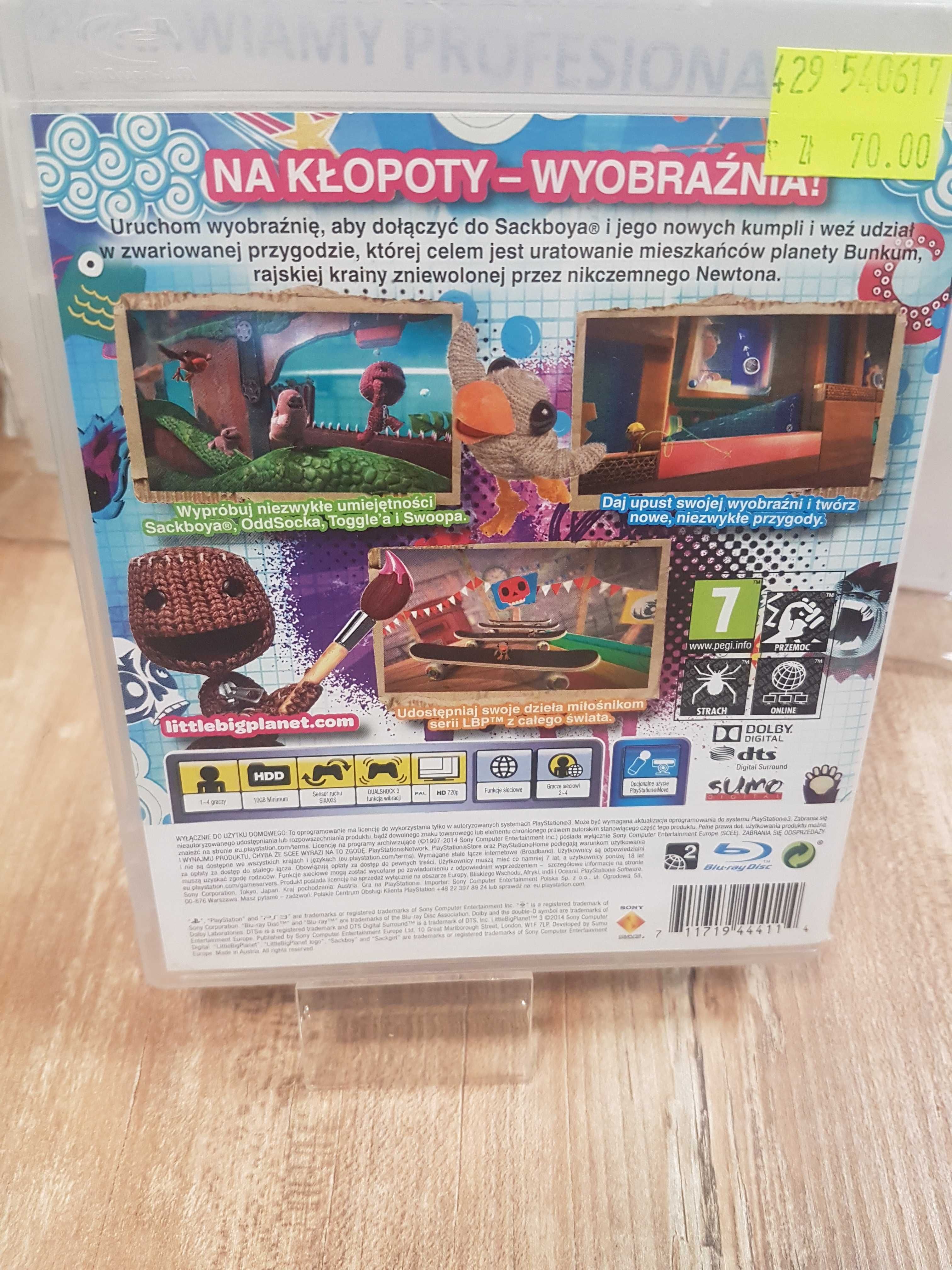 LittleBigPlanet 3 PS3, Sklep Wysyłka Wymiana
