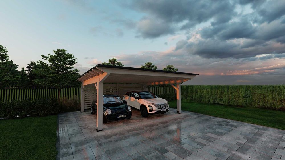 Wiata garażowa drewniana Sevilla 6M