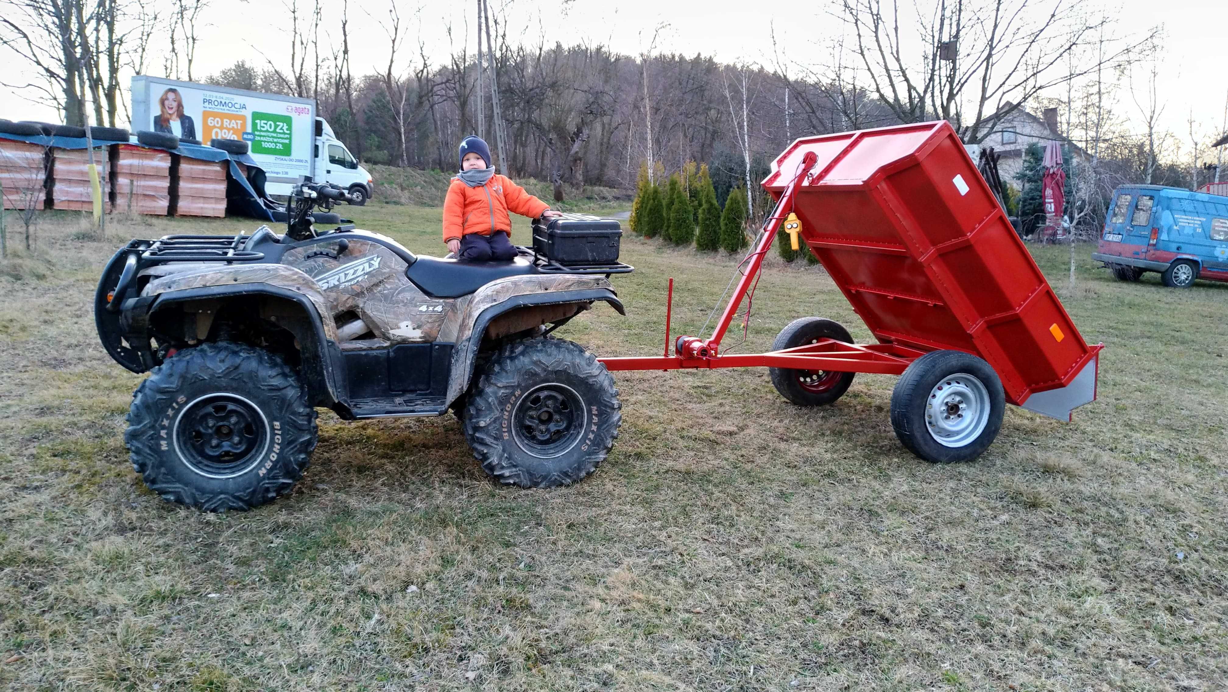 Przyczepka ATV 200cm do quada lub traktorka wywrotka