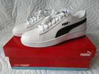 Puma Smash v2 L biało-czarne 38.5, NOWE