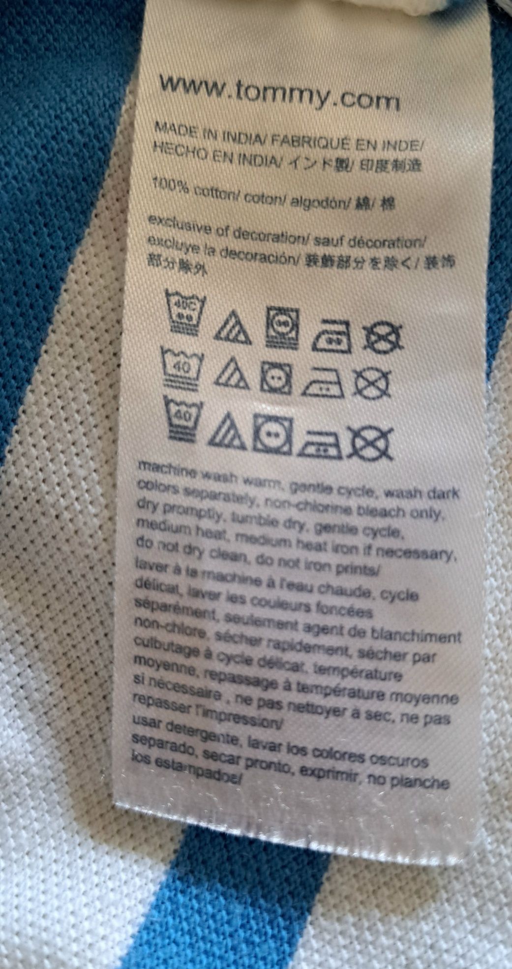 Tommy Hilfiger, koszulka polo w paski, stan bardzo dobry, rozm.152/158