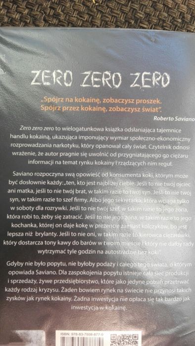 Zero zero... Roberto Saviano.