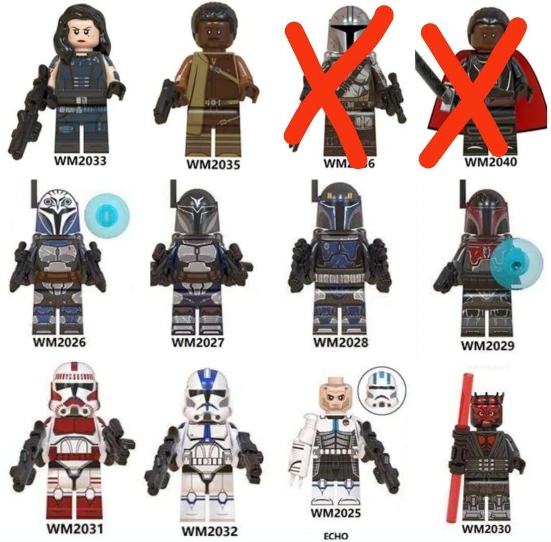 Minifiguras "Star Wars - Mandalorian" (compatível c/ Lego)