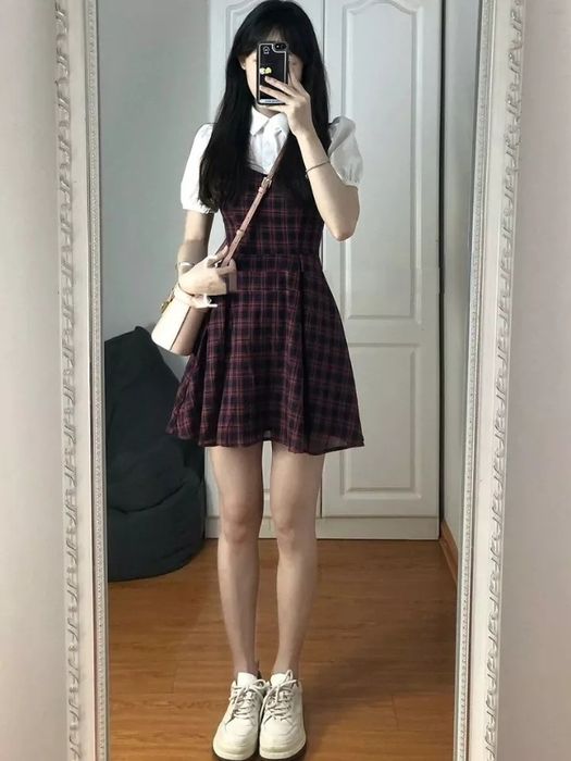 Śliczna, urocza, japońska sukienka Lolita Harajuku Kawaii. Rozmiar S.