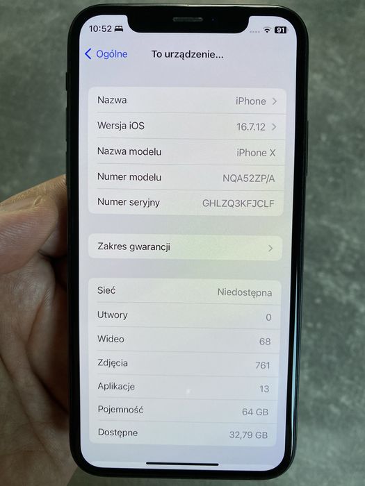 IPhone X 64GB Space grey