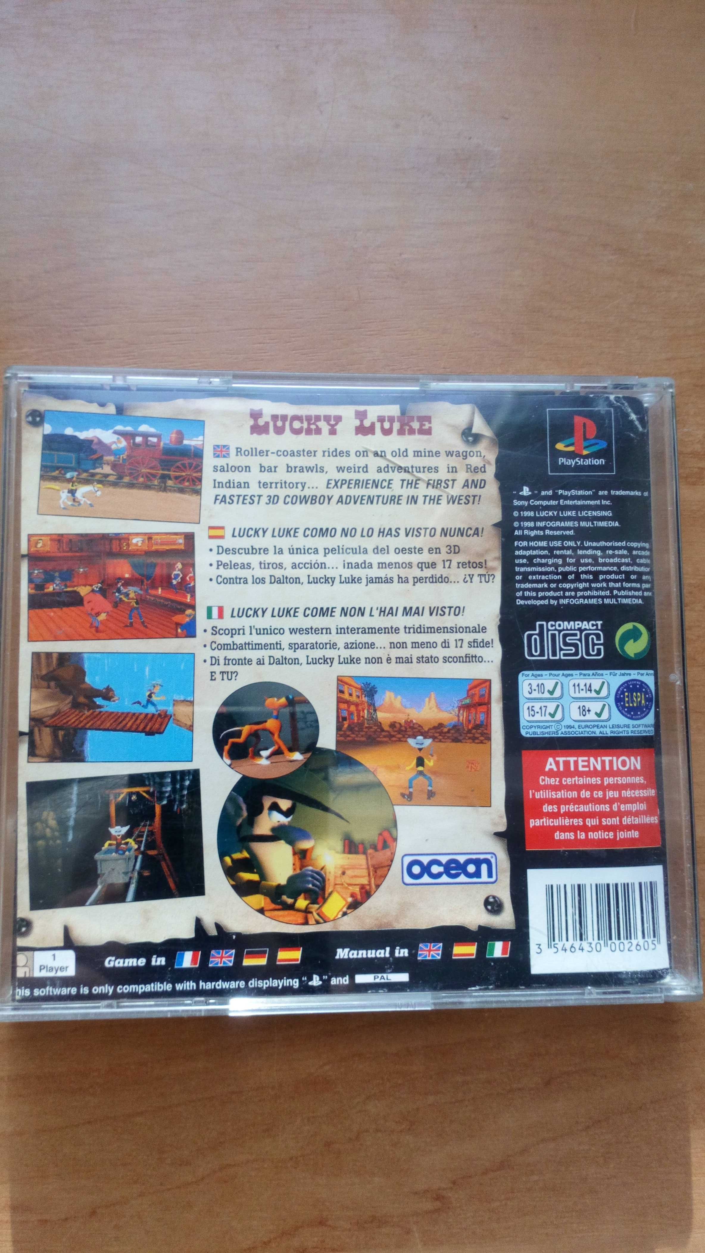 Gra Lucky Luke Unikat ps1,psx,ps one