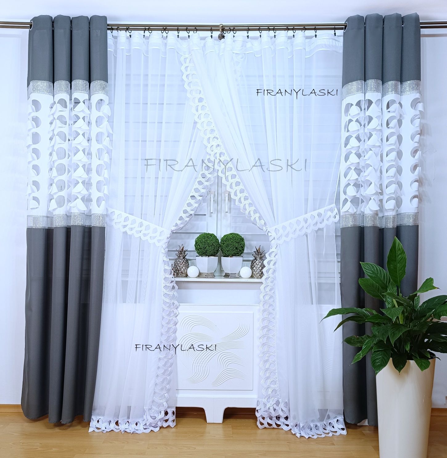 Firany Firanki 400x250 do salonu pokoju gipiura