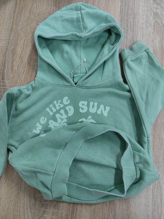 Bluza z kapturem dla chłopca oliwkowa Zara r. 86