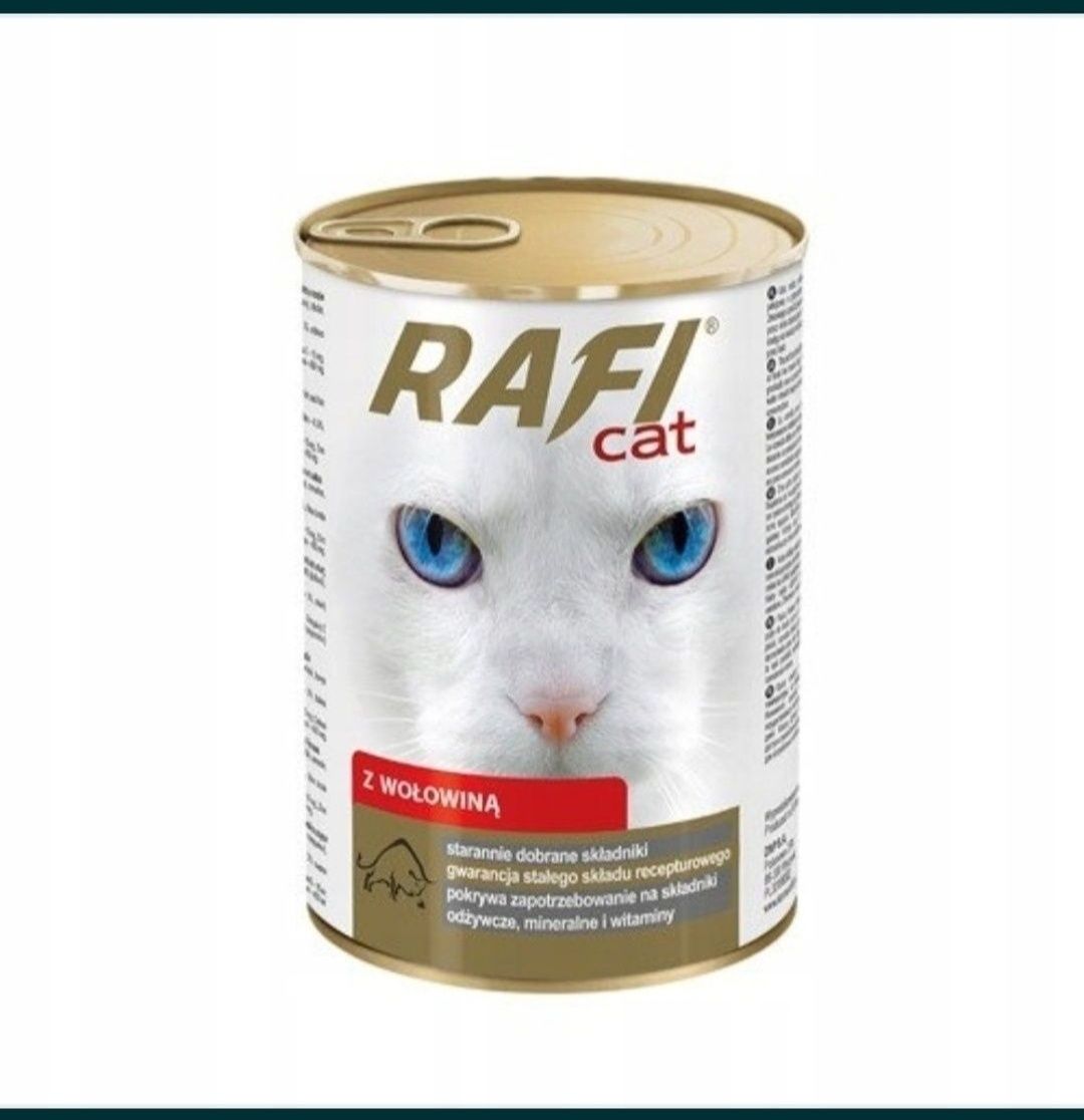 Dolina Noteci Rafi Cat 24x400g Mokra Karma dla Kotów Mix Wołowina Ryba