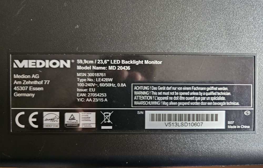 Monitor/tv Medion 24 cale
