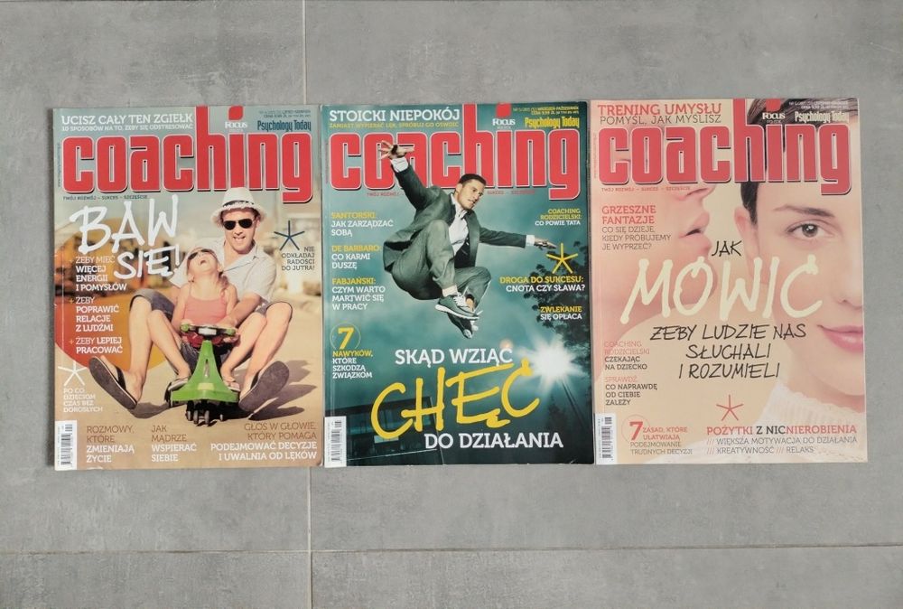 Trzy numery magazynu Coaching Psychology Today 4,5,6 z 2015