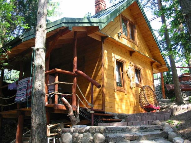 Przystanek Lasanek, domek nad jeziorem w Becejłach na Suwalszczyźnie