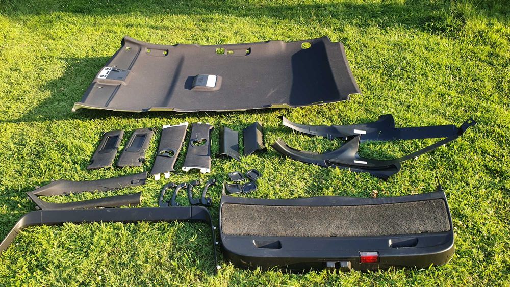 Kompletna czarna podsufitka mpakiet antracyt BMW E91 osłona klapy