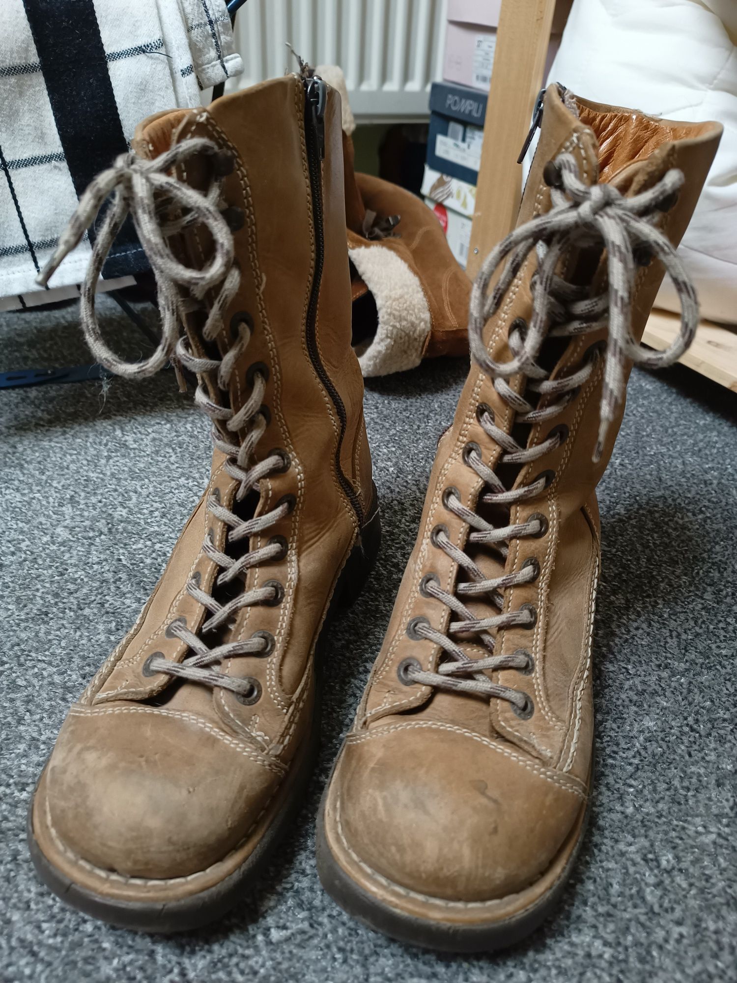 B&CO buty botki trapery retro