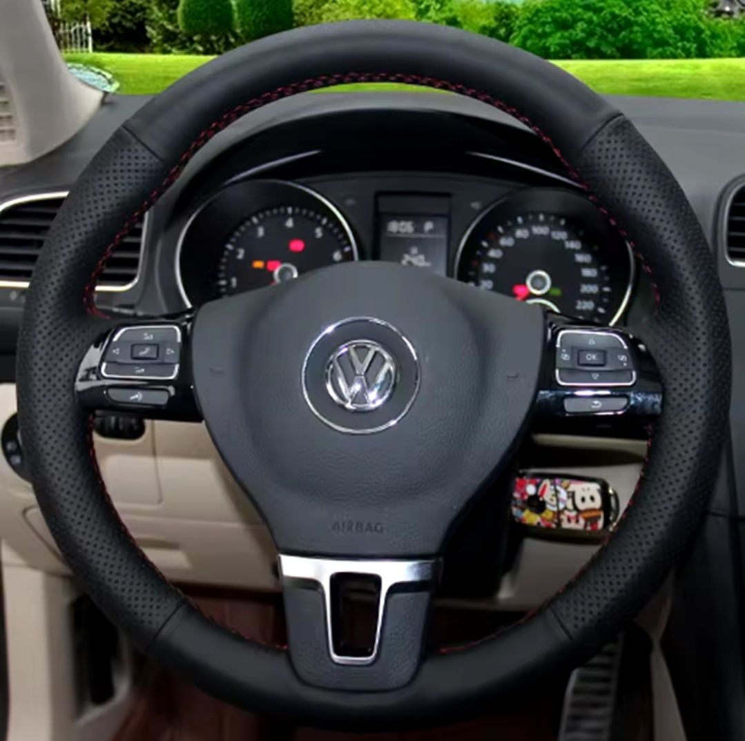 Автомобільний чохол на кермо шкіра з перфорорацією для Volkswagen VW