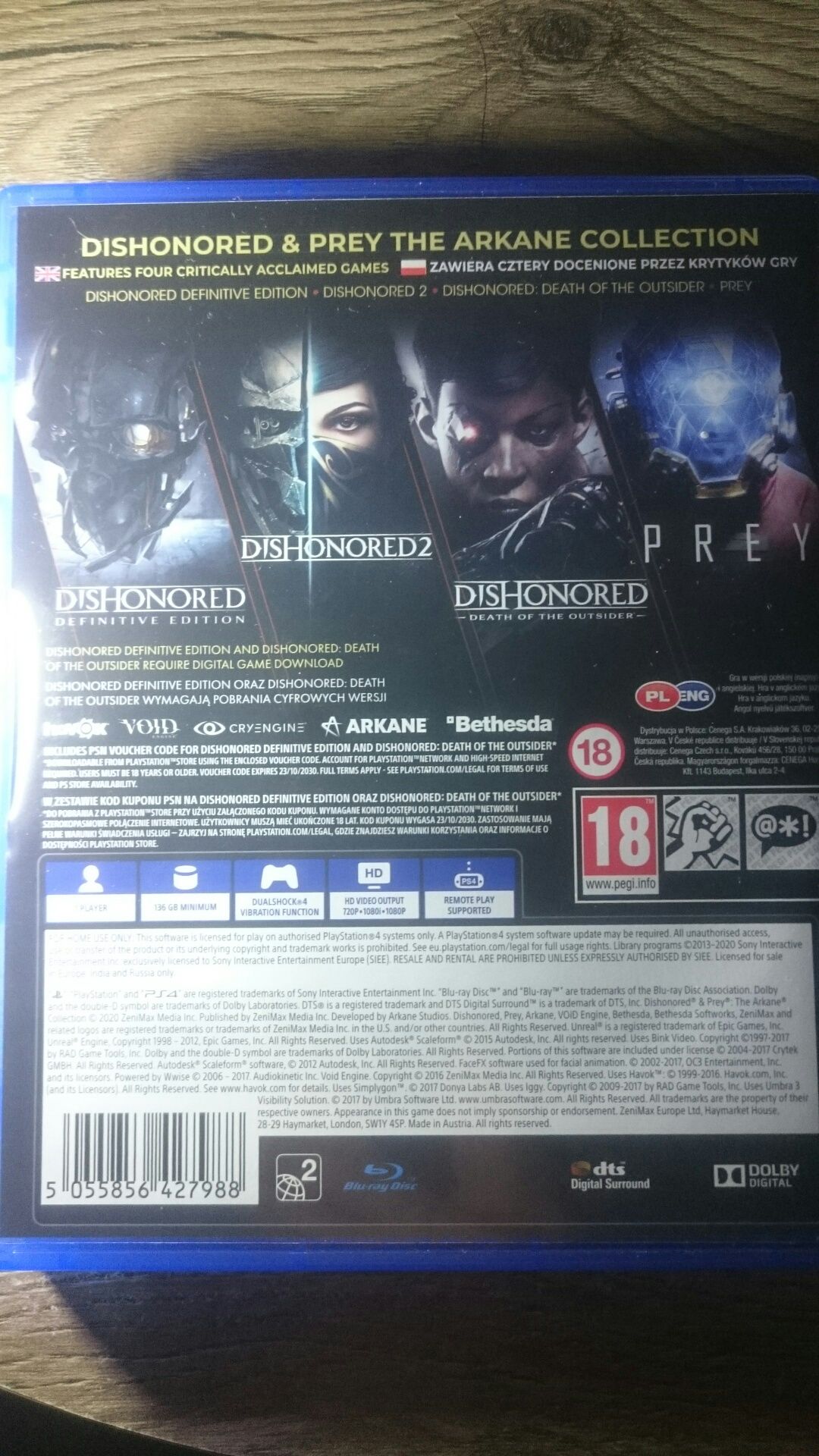 Gry Dishonored 2 + PREY PS4 Playstation 4 POLSKA god of war gta