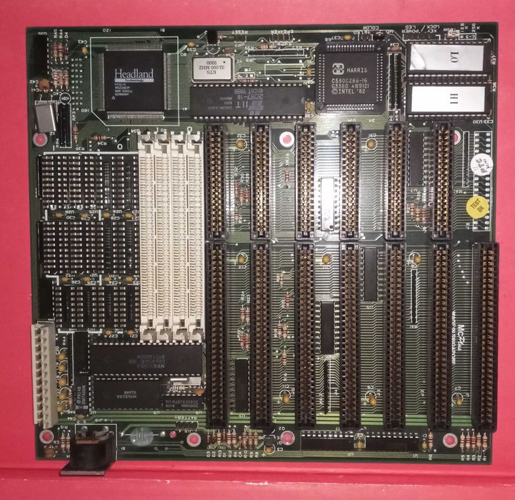 Материнская плата 286 HeadLand HT12/A с процессором Harris CS80C286-16