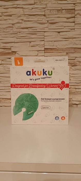 Kompresy żelowe na piersi Akuku 2szt.