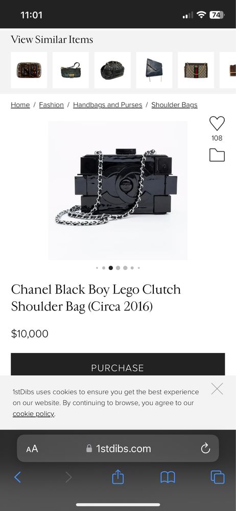Chanel Black Boy Lego Clutch Shoulder Bag (17313113)