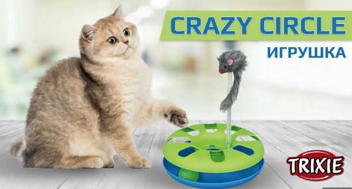 Игрушка Trixie Crazy Circle Трек игровой с мышкой, 24x29 см
