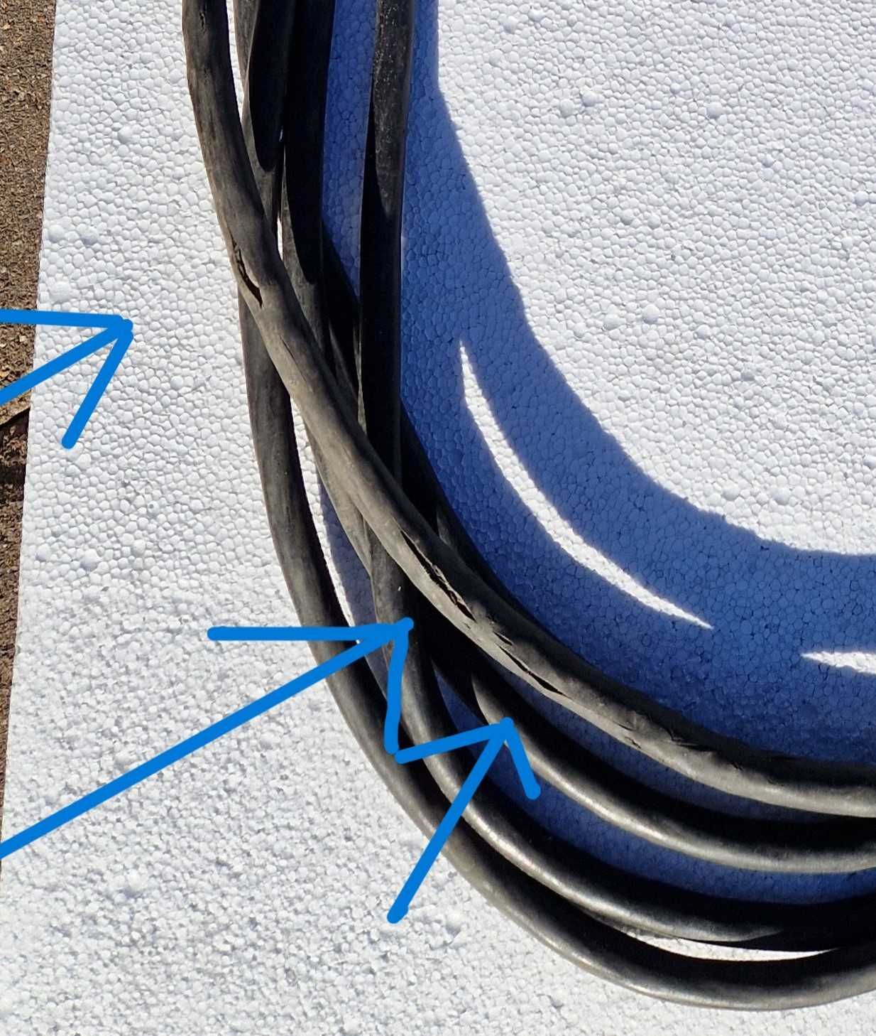 Kabel siłowy 9,8mb, przedłużacz 380V 5x2,5mm2, wtyk i gniazdo 5x16A_