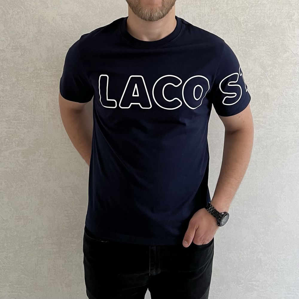 Нова синя футболка Lacoste, S, M, L, XL