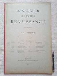 1885 rok. Zabytki niemieckiego renesansu. 50 cm. Architektura